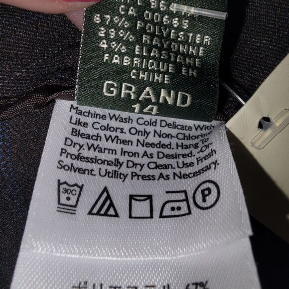 Eddie Bauer Vashon Fit Nwt Pinstripe Trouser Slacks Pants Size 14T Tall 14 - Picture 6 of 7